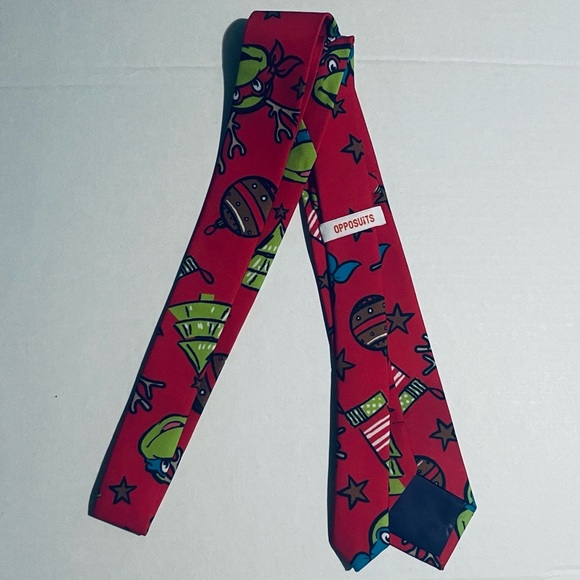 Opposuits TMNT Teenage Mutant Ninja Turtles Red Christmas Neck Tie - Picture 2 of 2